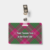 Clan Crawford Tartan Badge (Achterkant met clip)