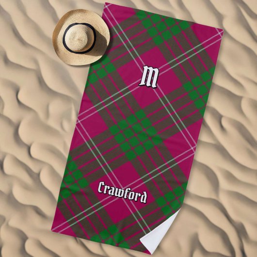 Clan Crawford Tartan Beach Towel Strandlaken