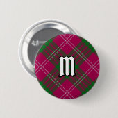 Clan Crawford Tartan Button (Voorkant /achterkant)