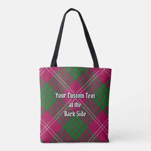 Clan Crawford Tartan Canvas tas (Achterkant)
