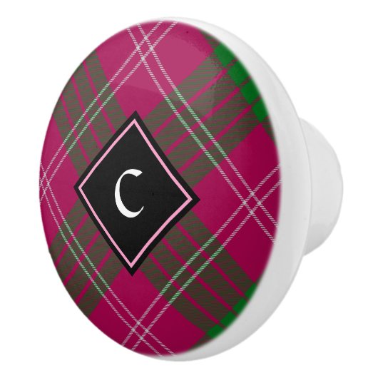 Clan Crawford Tartan Ceramic Knob Keramische Knop (Rechts)
