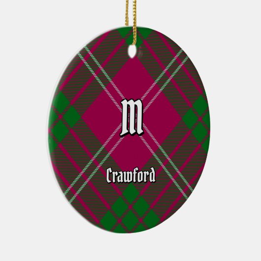 Clan Crawford Tartan Ceramic Ornament (Rechts)