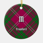 Clan Crawford Tartan Ceramic Ornament (Voorkant)