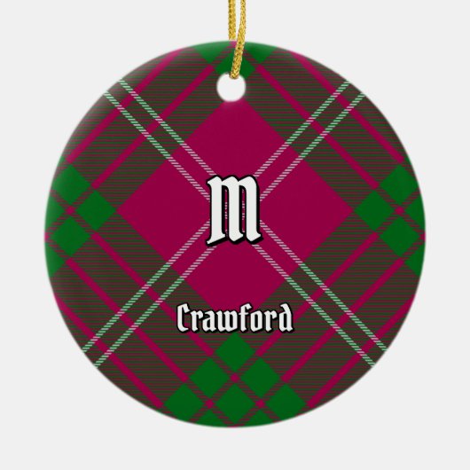 Clan Crawford Tartan Ceramic Ornament (Voorkant)