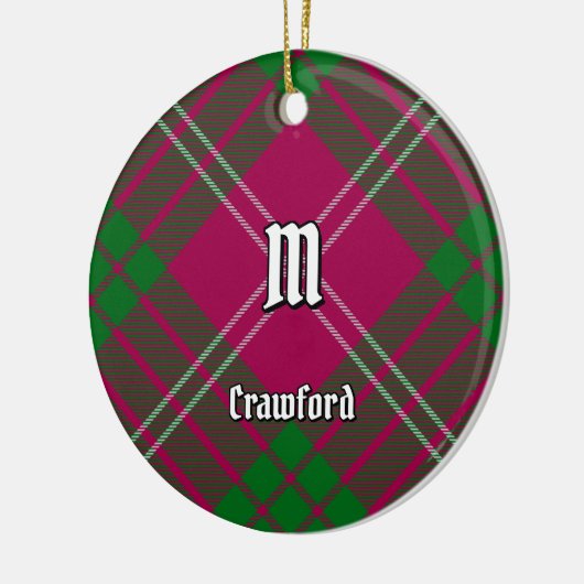 Clan Crawford Tartan Ceramic Ornament (Links)
