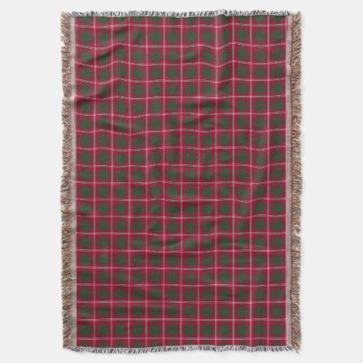 Clan Crawford Tartan Deken (Voorkant Verticaal)