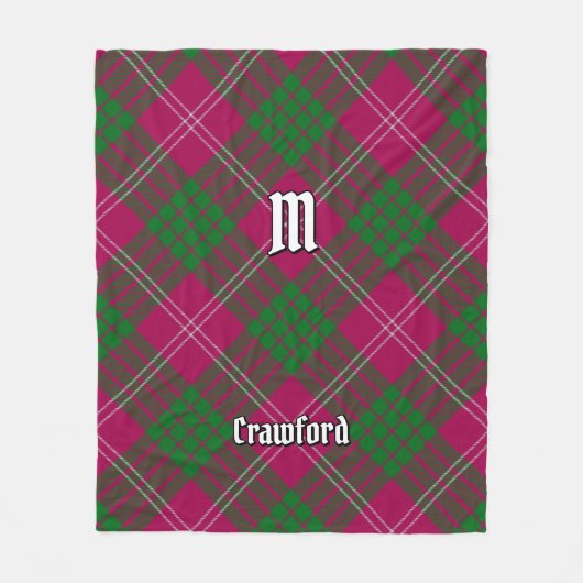 Clan Crawford Tartan Fleece Blanket Deken (Voorkant)