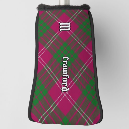 Clan Crawford Tartan Golf Head Hoesje Golfheadcover (Draai 90)