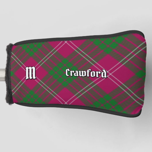 Clan Crawford Tartan Golf Head Hoesje Golfheadcover (Voorkant)