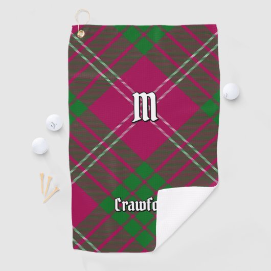 Clan Crawford Tartan Golf Towel Golfhanddoek (Insitu)