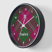 Clan Crawford Tartan Grote klok (Hoek)