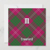 Clan Crawford Tartan Kaart (Voorkant)