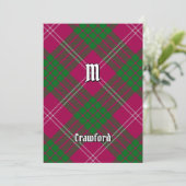 Clan Crawford Tartan Kaart (Staand voorkant)