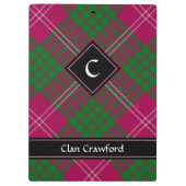Clan Crawford Tartan Klembord (Achterkant)