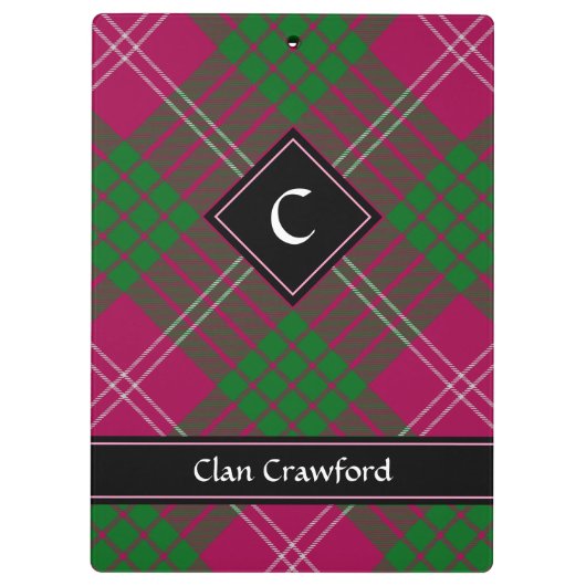 Clan Crawford Tartan Klembord (Achterkant)