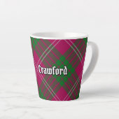 Clan Crawford Tartan Latte Mok (Rechterhoek)