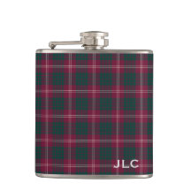 Clan Crawford Tartan Maroon Plaid Monogram
