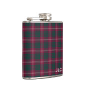 Clan Crawford Tartan Maroon Plaid Monogram Heupfles (Rechts)