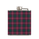 Clan Crawford Tartan Maroon Plaid Monogram Heupfles (Achterkant)