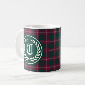 Clan Crawford Tartan Monogram Koffiemok (Voorkant links)