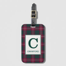 Clan Crawford Tartan Monogrammed