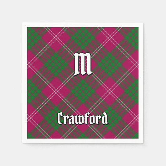 Clan Crawford Tartan Napkins Servet (Voorkant)