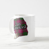 Clan Crawford Tartan Paint Brush Cup Mok (Voorkant links)