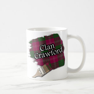Clan Crawford Tartan Paint Brush Cup Mok