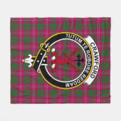 Clan Crawford Tartan Pset Fleece Deken (Voorkant (Horizontaal))