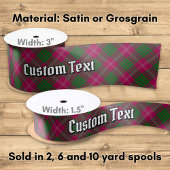 Clan Crawford Tartan Satin Ribbon Satijnen Lint