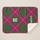 Clan Crawford Tartan Sherpa Blanket Sherpa Deken (Voorkant (horizontaal))