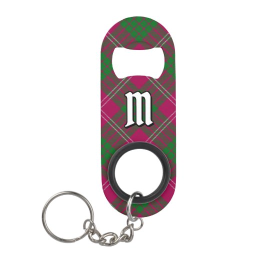 Clan Crawford Tartan Sleutelhanger Bottle Open Mini Flessenopener (Voorkant)