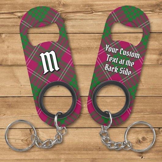Clan Crawford Tartan Sleutelhanger Bottle Open Mini Flessenopener