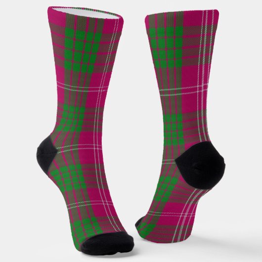 Clan Crawford Tartan Sokken (Gebogen)