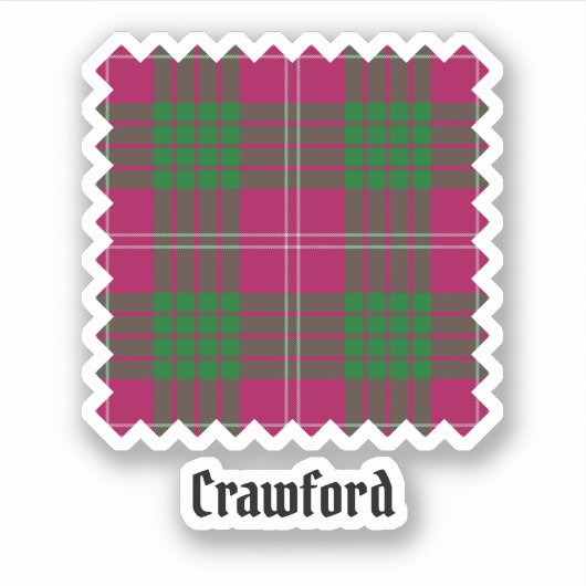 Clan Crawford Tartan Sticker (Voorkant)