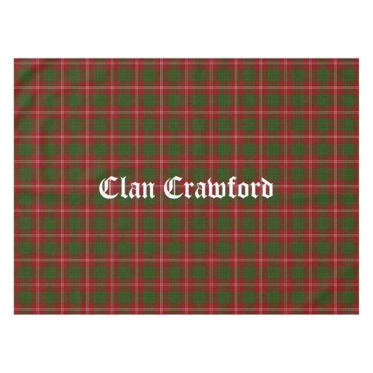 Clan Crawford Tartan Tablecloth Tafelkleed (Voorkant (Horizontaal))