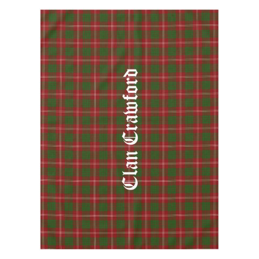 Clan Crawford Tartan Tablecloth Tafelkleed (Voorkant)