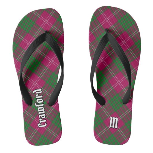 Clan Crawford Tartan Teenslippers (Voetbed)