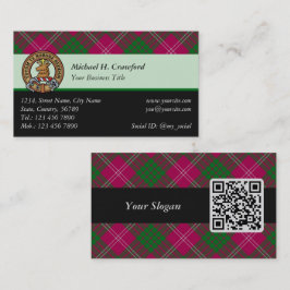 Clan Crawford Tartan Visitekaartje