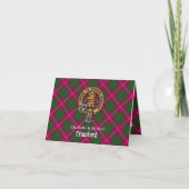 Clan Crawford Wapen over Tartan (Voorkant)