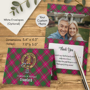 Clan Crawford Wapen over Tartan