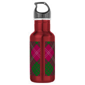 Clan Crawford Wapen over Tartan Waterfles (Achterkant)