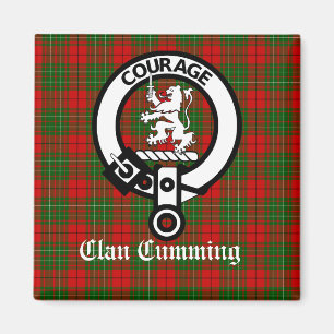 Clan Crest Badge en Tartan Magneet
