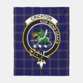 Clan Crichton Tartan Pset Fleece Deken (Voorkant)