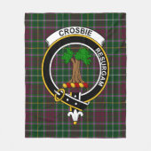Clan Crosbie Tartan Pset Fleece Deken (Voorkant)