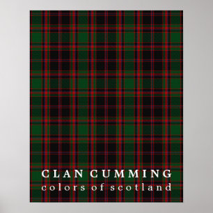 Clan Cumming Colors of Scotland Tartan Poster
