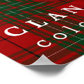 Clan Cumming Colors of Scotland Tartan Poster (Hoek)