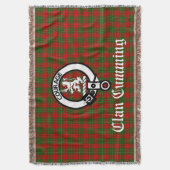Clan Cumming Crest Badge en Tartan Deken (Voorkant Verticaal)