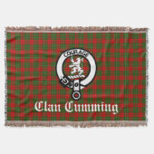 Clan Cumming Crest Badge en Tartan Deken (Voorkant)