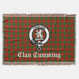 Clan Cumming Crest Badge en Tartan Deken